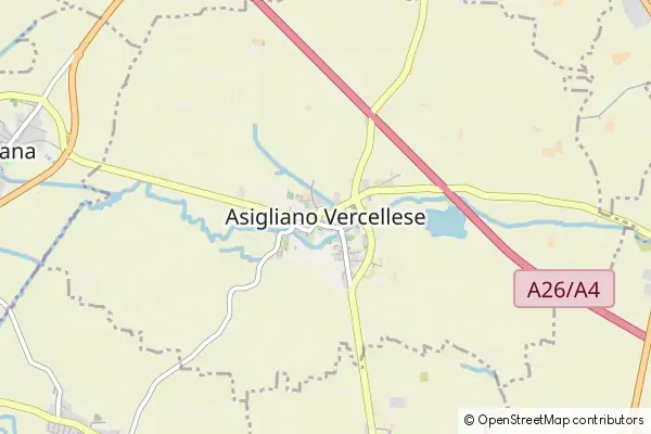 Mapa Asigliano Vercellese