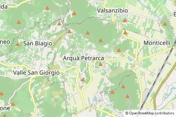 Mapa Arquà Petrarca