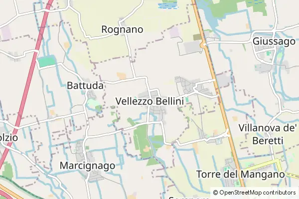 Mapa Vellezzo Bellini