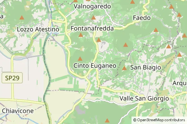 Mapa Cinto Euganeo