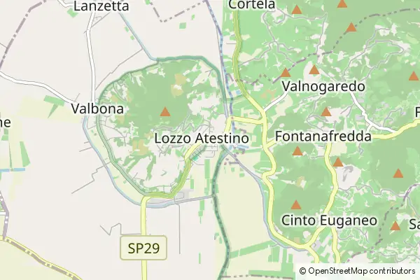 Mapa Lozzo Atestino