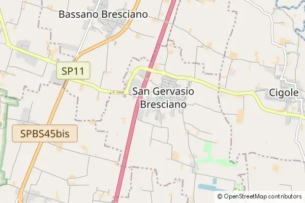 Mapa San Gervasio Bresciano