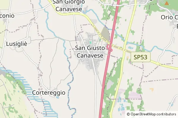 Mapa San Giusto Canavese