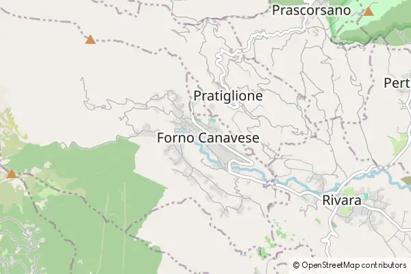 Mapa Forno Canavese