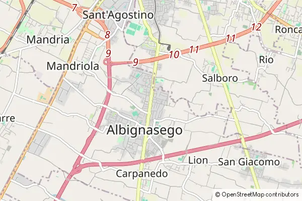 Mapa Albignasego