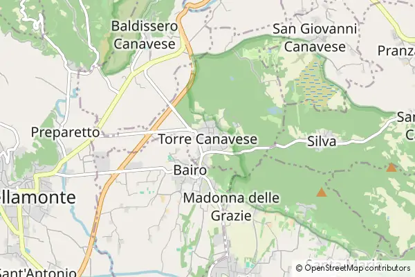 Mapa Torre Canavese