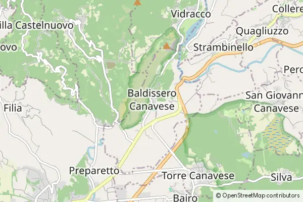 Mapa Baldissero Canavese