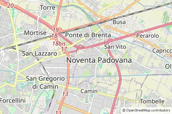 Mapa Noventa Padovana