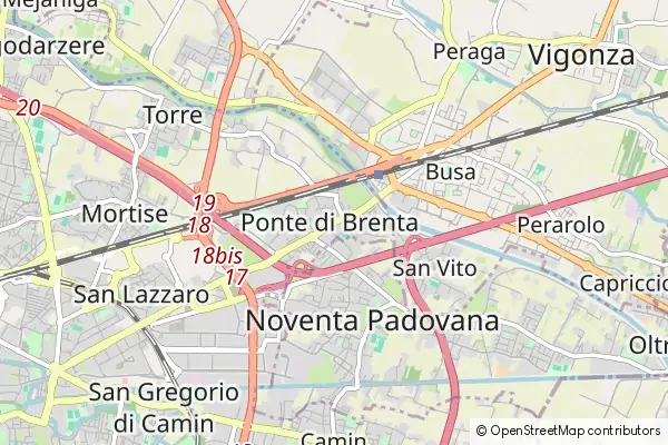 Mapa Ponte di Brenta