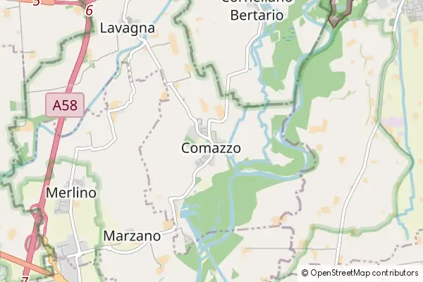 Mapa Comazzo