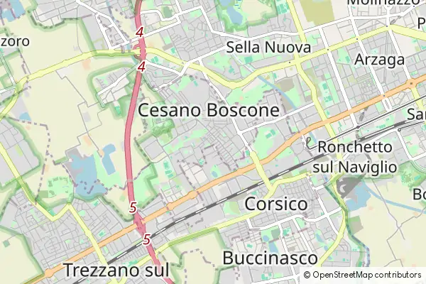 Mapa Cesano Boscone