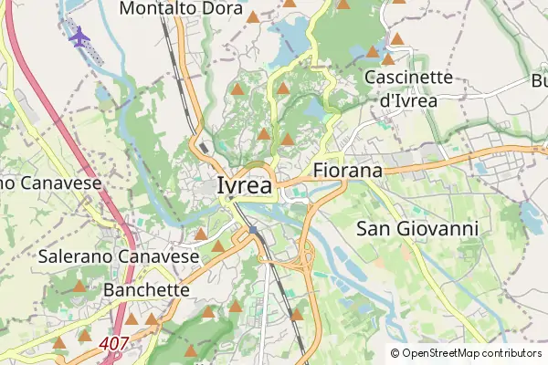 Mapa Ivrea