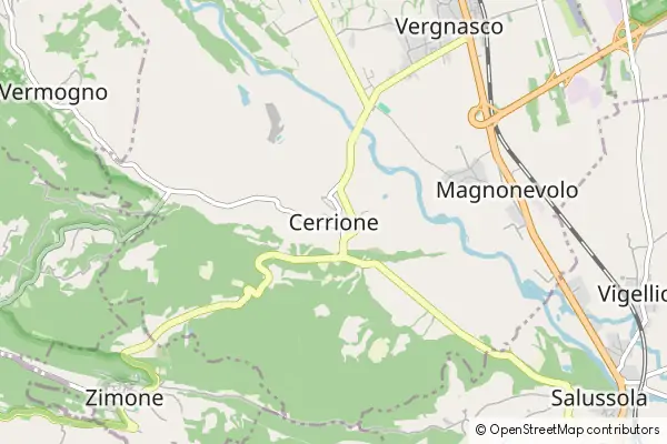 Mapa Cerrione