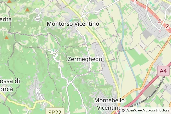 Mapa Zermeghedo