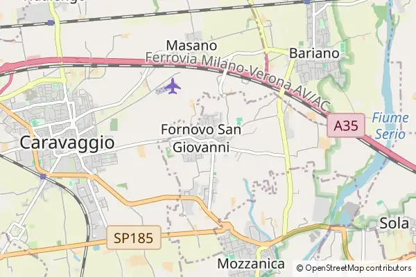 Mapa Fornovo San Giovanni