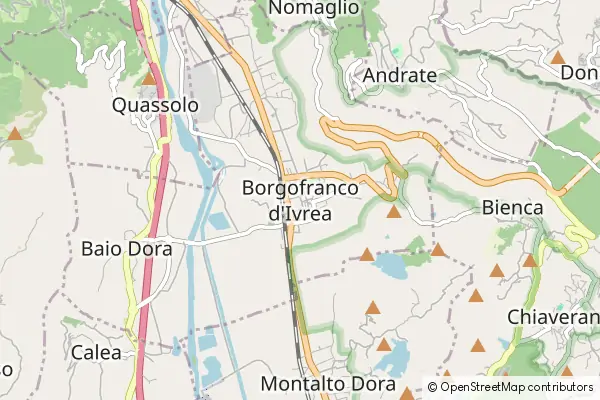 Mapa Borgofranco d'Ivrea