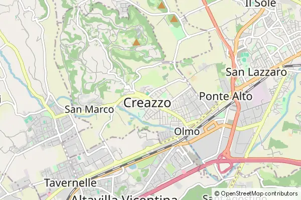 Mapa Creazzo