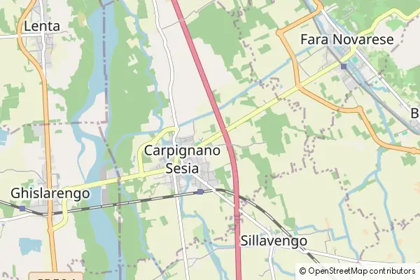 Mapa Carpignano Sesia