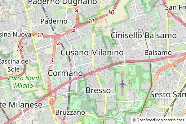 Mapa Cusano Milanino