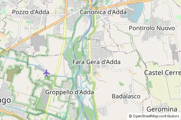 Mapa Fara Gera d'Adda