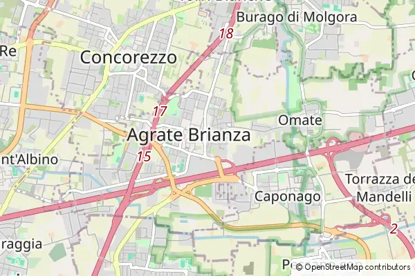 Mapa Agrate Brianza