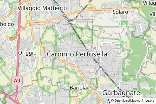 Mapa Caronno Pertusella