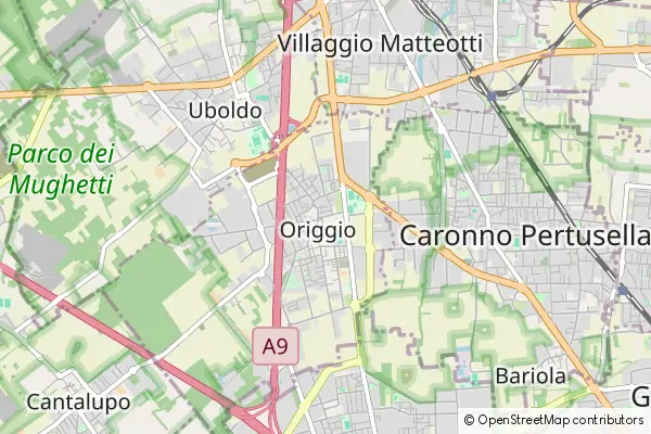 Mapa Origgio