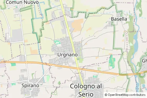 Mapa Urgnano