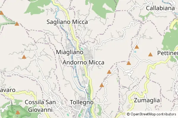 Mapa Andorno Micca