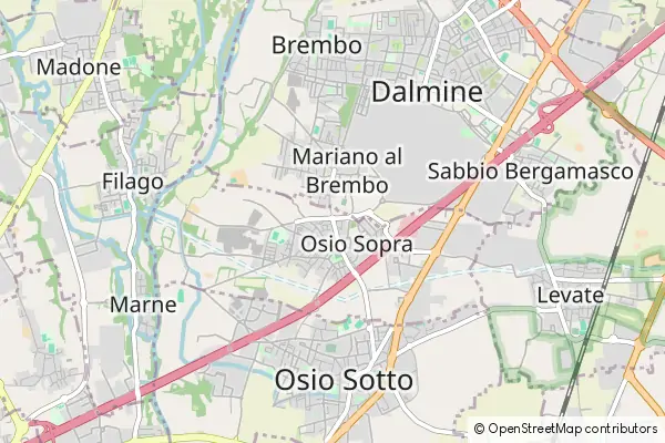 Mapa Osio Sopra