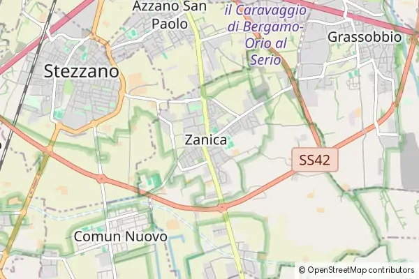 Mapa Zanica