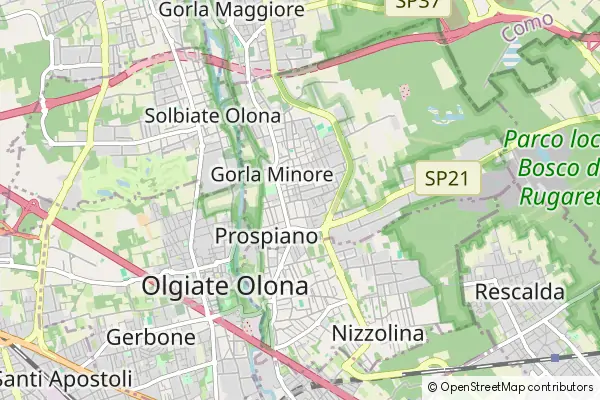 Mapa Gorla Minore