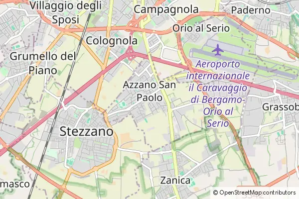 Mapa Azzano San Paolo