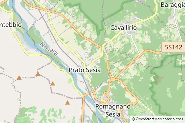 Mapa Prato Sesia