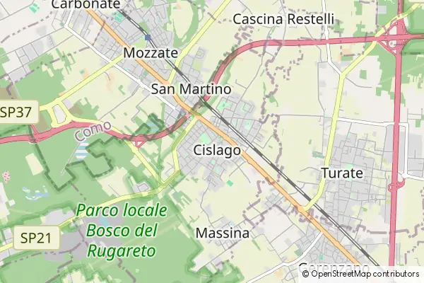 Mapa Cislago