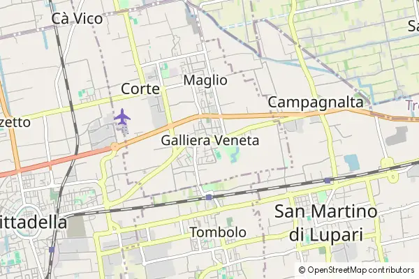 Mapa Galliera Veneta