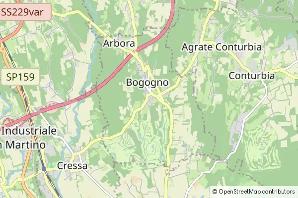 Mapa Bogogno