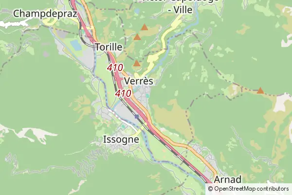 Mapa Verrès