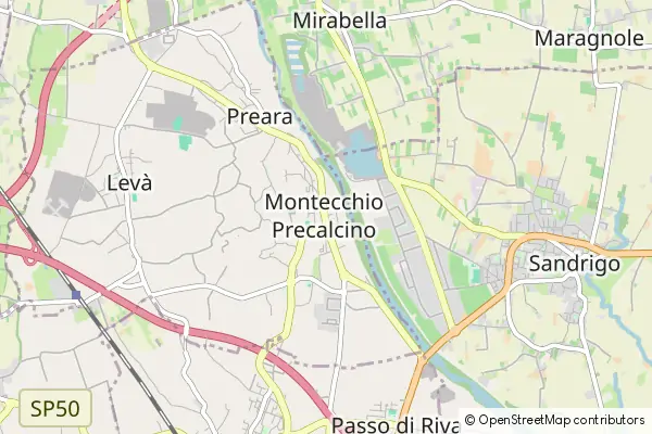 Mapa Montecchio Precalcino