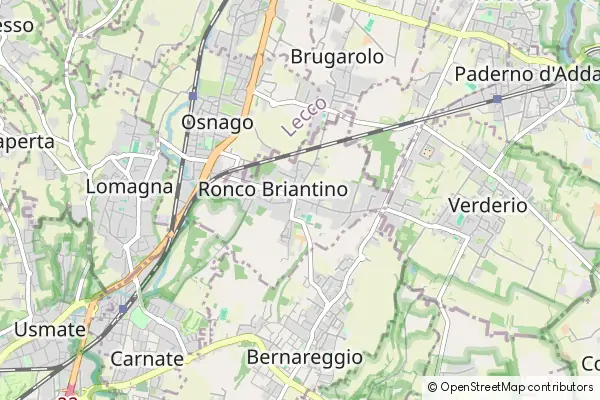 Mapa Ronco Briantino