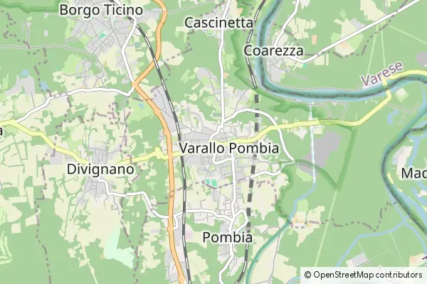 Mapa Varallo Pombia