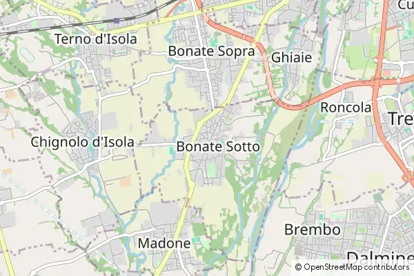 Mapa Bonate Sotto