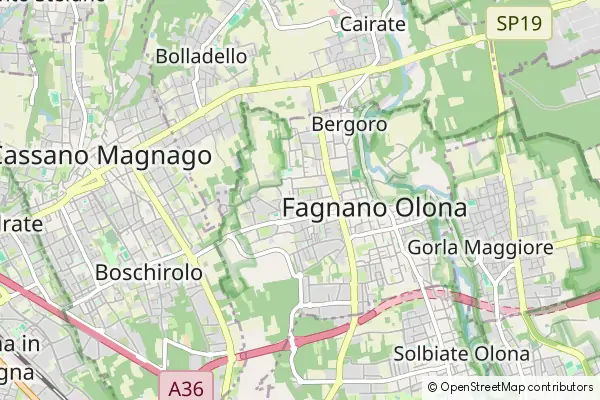 Mapa Fagnano Olona