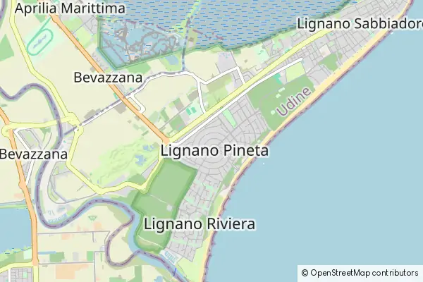 Mapa Lignano Pineta