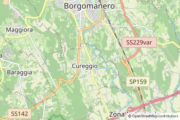 Mapa Cureggio