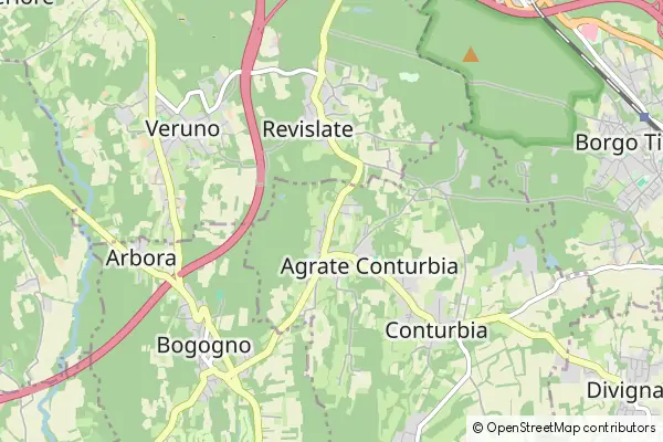 Mapa Agrate Conturbia