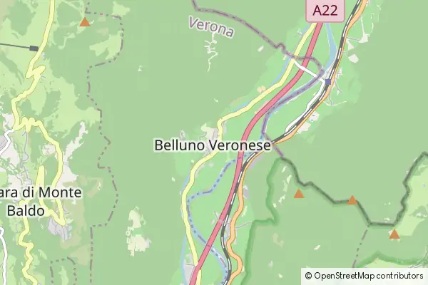 Mapa Belluno Veronese