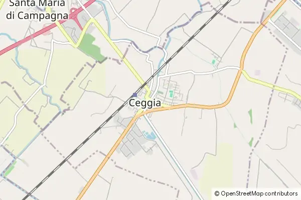 Mapa Ceggia