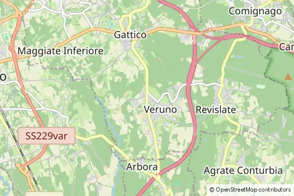 Mapa Veruno