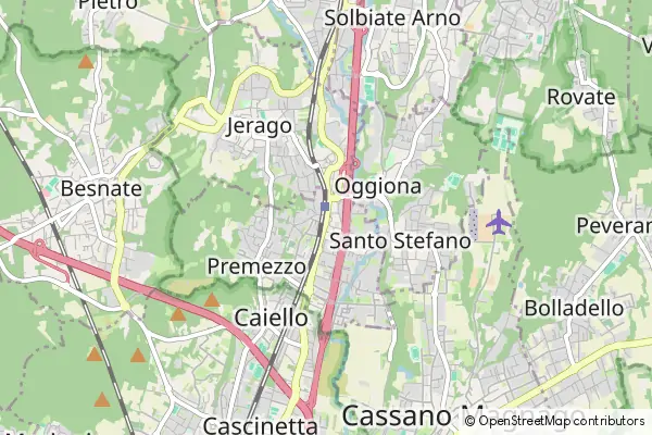 Mapa Cavaria con Premezzo